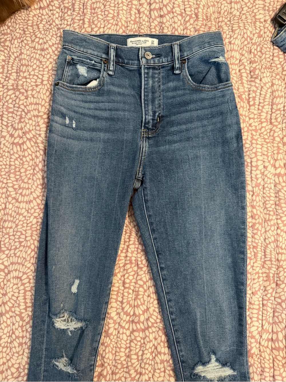 Abercrombie & Fitch The Super Skinny Ankle High Rise Jeans